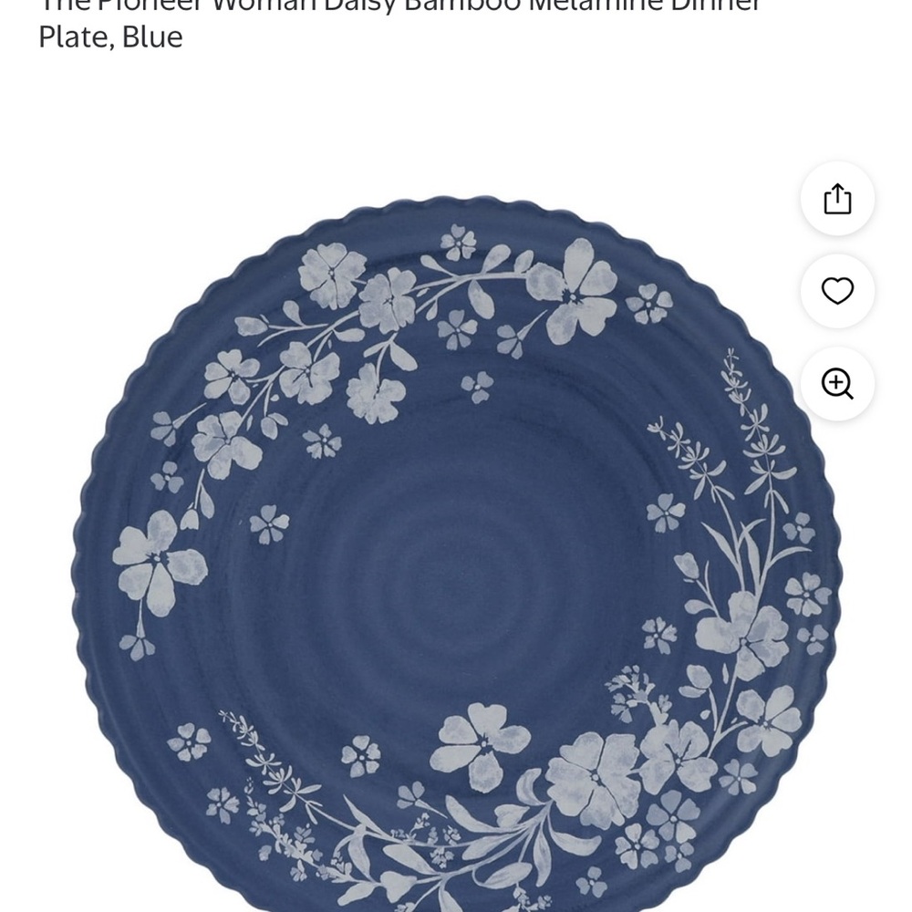 The Pioneer Woman Blue Floral Dinner Plate